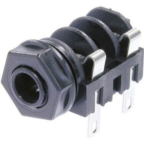 Jack 6.35 mm embase femelle horizontale Neutrik NMJ4HF-S Nombre de pôles: 2 mono noir 1 pc(s)