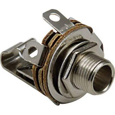 Jack 6.35 mm embase femelle, verticale BKL Electronic 1109001 Nombre de pôles: 2 mono argent 1 pc(s) D25029