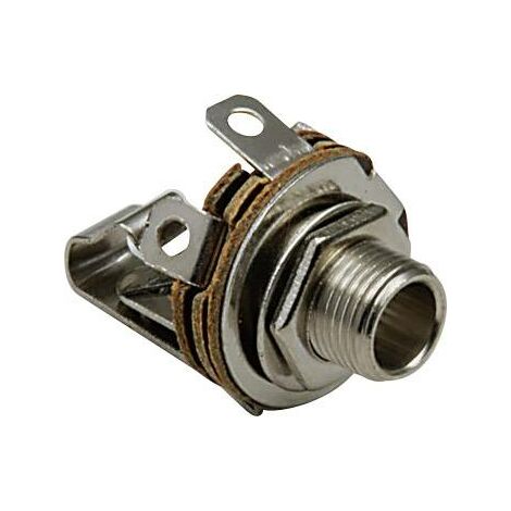 Jack 6.35 mm embase femelle, verticale BKL Electronic 1109001 Nombre de pôles (num): 2 mono argent 1 pc(s) D25029