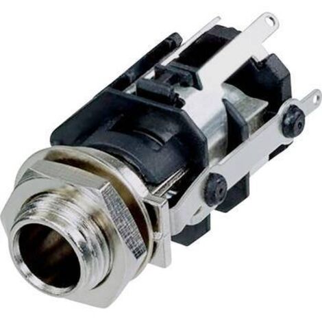 Jack 6.35 mm embase femelle, verticale Rean AV RJ5VM-S-CON Nombre de pôles: 5 stéréo noir 1 pc(s) W576801
