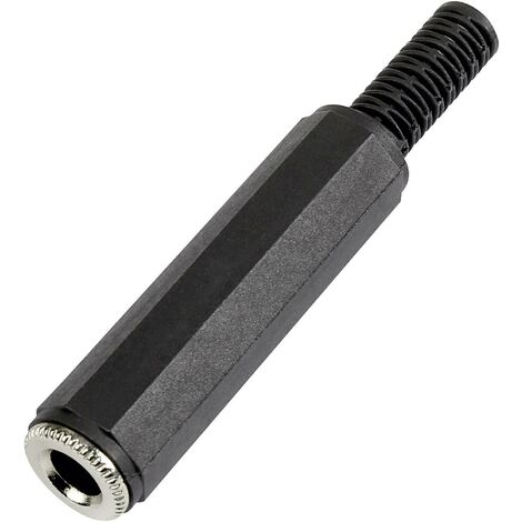 Jack 6.35 mm femelle, droit TRU COMPONENTS 595216 Nombre de pôles: 2 mono noir 1 pc(s) S493911