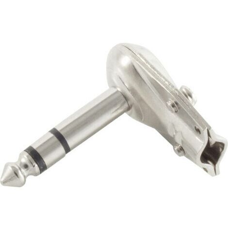 Jack 6.35 mm mâle, coudé TRU COMPONENTS 1559786 Nombre de pôles: 3 stéréo argent 1 pc(s) S304681