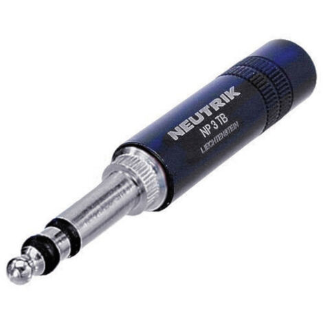 Jack 6.35 mm mâle, droit Neutrik NP3TB-B Nombre de pôles: 3 stéréo noir 1 pc(s)