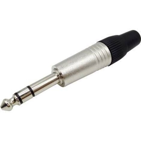Jack 6.35 mm mâle, droit TRU COMPONENTS 1408825 Nombre de pôles: 3 stéréo argent 1 pc(s) S809651