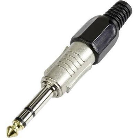 Jack 6.35 mm mâle, droit TRU COMPONENTS 595211 Nombre de pôles: 3 stéréo argent 1 pc(s) S842091