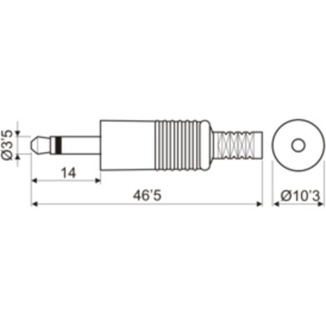 Jack macho estéreo de 3.5 mm Electro Dh 15.080 8430552082254