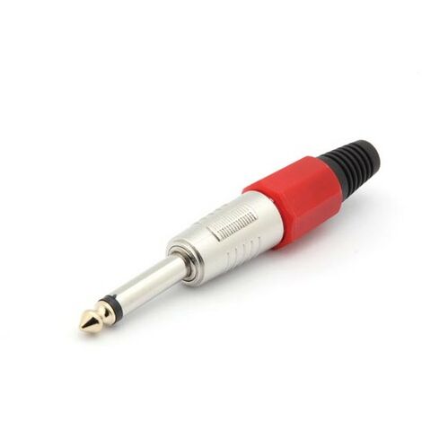 Jack Male Professionnel 6.35Mm Mono Rouge