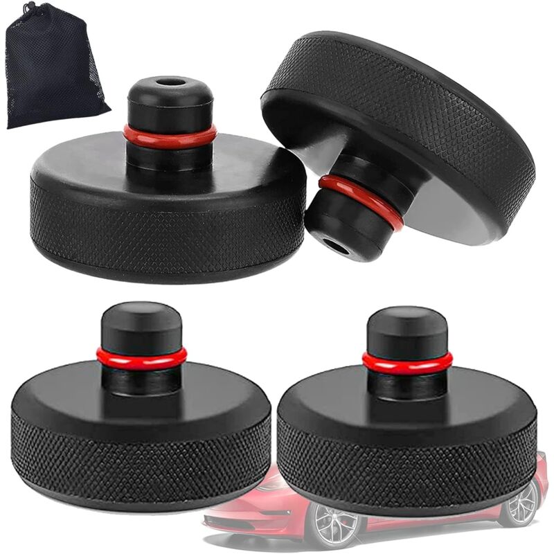 Jack Pad Bloc pour Tesla Model 3/S/X/Y, Coussinet de Levage 4 Support de Cric Tesla Tampon Coussin, Cale Universelle et Résistant Protéger Bas de