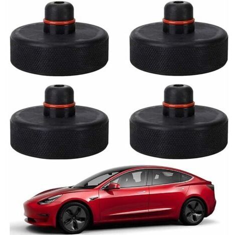 Jack Pad Block, bloque de goma Tesla modelo 3, gatos hidráulicos Jack Pad protegen los bajos al levantar el automóvil para Tesla Model 3 (paquete de 4)