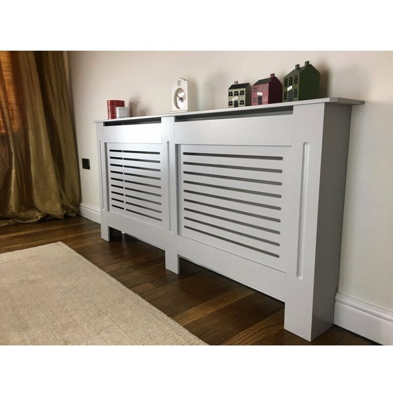 Jack Stonehouse Horizontal Grill French Grey Painted Radiator Cover - Extra Large