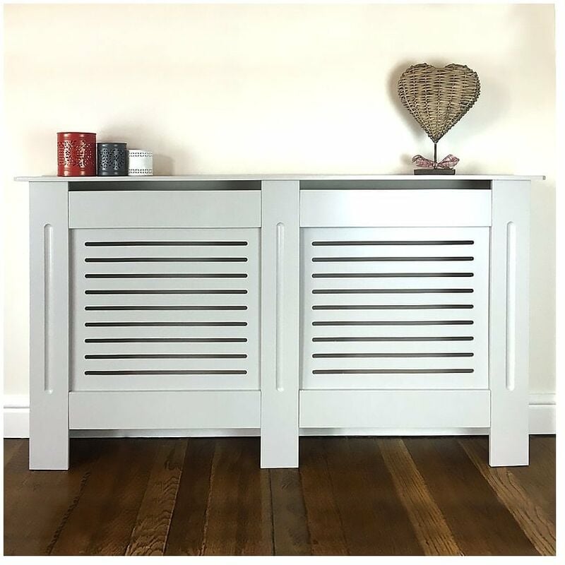 Jack Stonehouse Horizontal Grill French Grey Painted Radiator Cover - Large