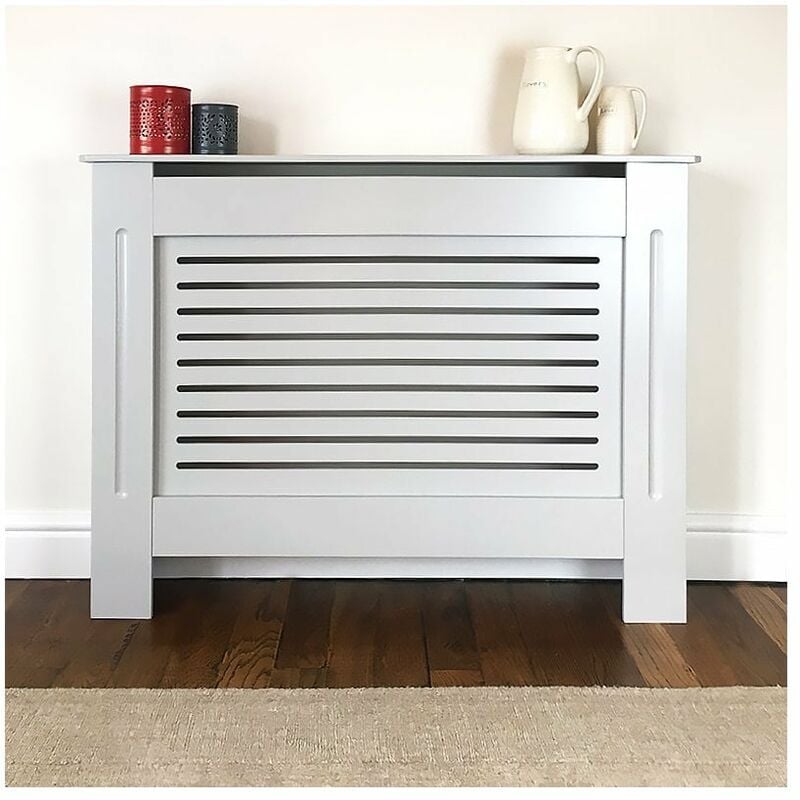 Jack Stonehouse Horizontal Grill French Grey Painted Radiator Cover - Small