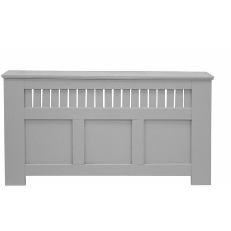 Jack Stonehouse Panel Grill French Grey Painted Radiator Cover - Large - Grey