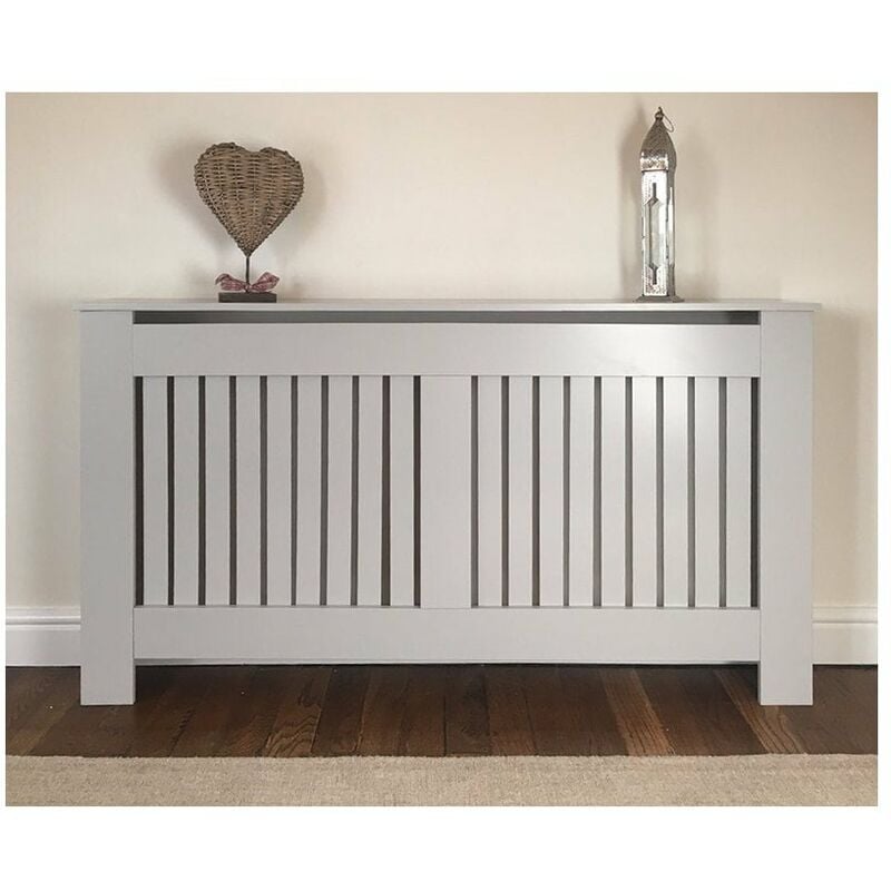 Jack Stonehouse Vertical Grill French Grey Painted Radiator Cover - Large