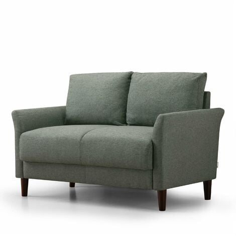 Dunkelgrau 2-Sitziges Gepolstertes Zeitloses Sofa / Loveseat Zinus