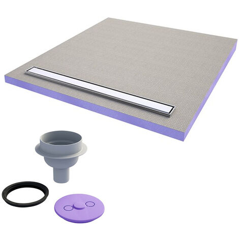 Jackon JACKOBOARD Aqua line bandeja de alicatado fácil con barra 180x90 cm + desagüe vertical (4511207 + 4515479)