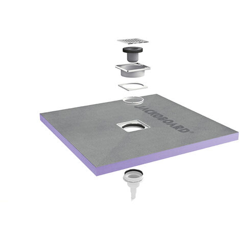 Jackon Plato de ducha Aqua Centré 900x900x40mm con desagüe vertical libre (4512087 + 4512008)