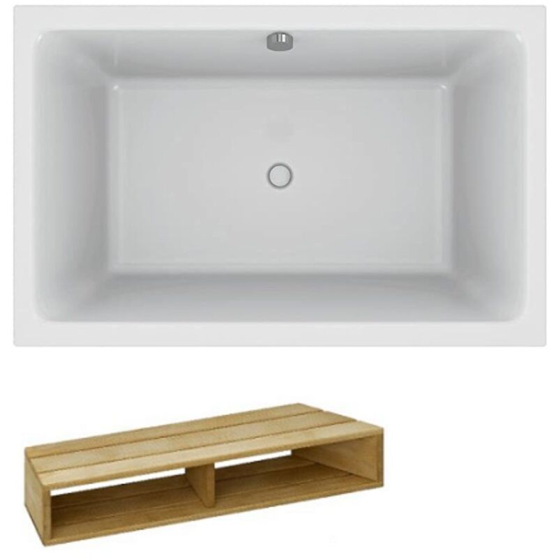 Jacob Delafon - Baignoire bain douche 140 x 90 Capsule + marche pieds