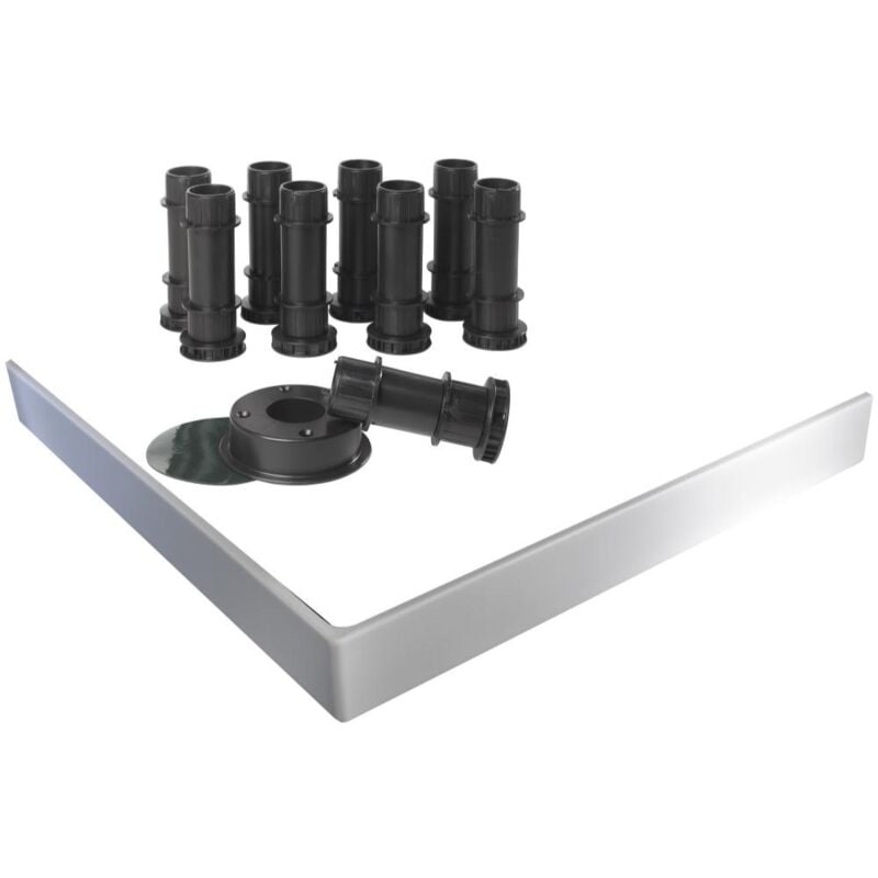 Jacob Delafon - Kit de réhausse avec tablier blanc pour receveur Flight E62505-00