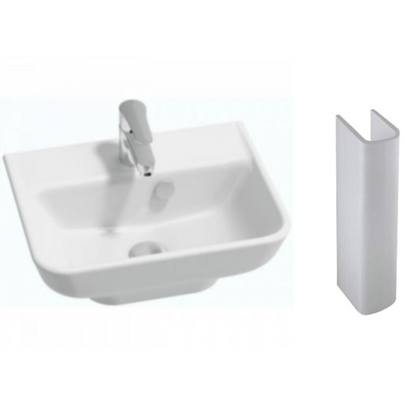 Jacob Delafon - Lavabo Struktura céramique blanc 65 x 48 avec colonne