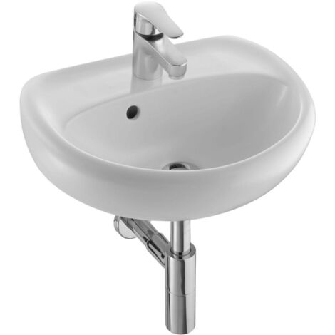 Lave-mains MIDEO 45 x 35 cm, autoportant, percé 1 trou, blanc Réf. E4338-00