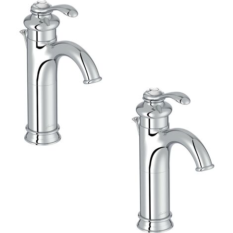 JACOB DELAFON Lot de deux mitigeurs lavabo style retro Fairfax - chrome