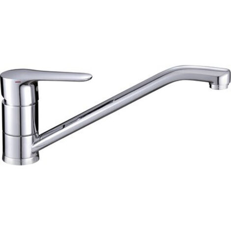 Jacob Delafon – Mitigeur de cuisine orientable en laiton chromé – Hauteur sous bec 12,4 cm – Débit 10 l/mn – E98324CP