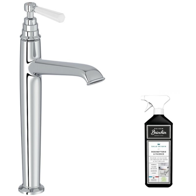 Jacob Delafon - Mitigeur lavabo haut Cléo 1889 chrome + nettoyant Briochin