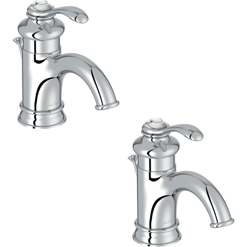 Jacob Delafon - Lot de 2 robinets lavabo Fairfax bec bas