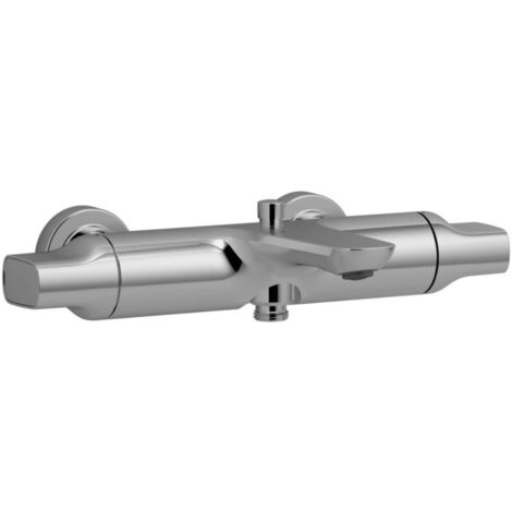 Jacob Delafon – Mitigeur thermostatique de baignoire mural chrome – Entraxe 150mm – Débit 21 l/mn – Cartouche thermostatique – Inverseur automatique verrouillable