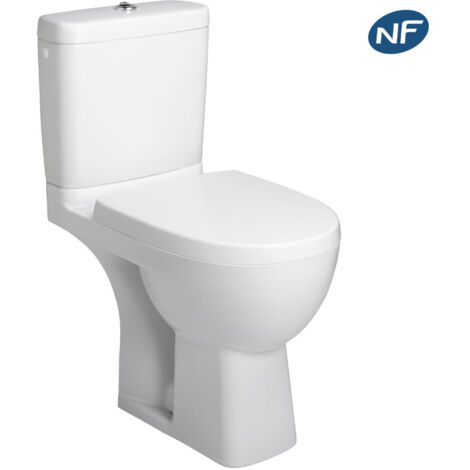 Jacob Delafon - Pack WC complet à poser sortie horizontale Odeon Up , abattant standard