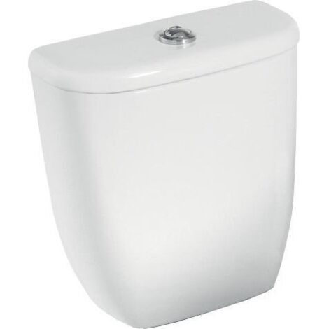 Jacob Delafon – Réservoir de chasse d'eau BRIVE 3/6L – Alimentation latérale – Mécanisme silencieux – Céramique blanche – Garantie 10 ans