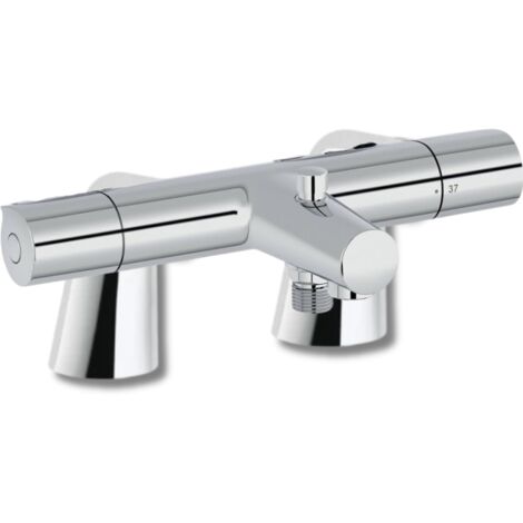 JACOB DELAFON Simone Mezclador termostático de pared para baño cromado con balaustres