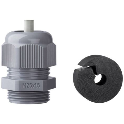 Jacob K345-1025-00 Pressacavo filettato con antistrappo M25 Poliammide Grigio (RAL 7035) 1 pz.