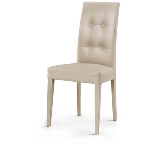 JACQUELYN - sedia moderna ecopelle con 4 bottoni