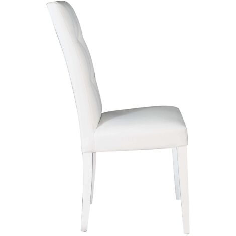 JACQUELYN - sedia moderna ecopelle con 4 bottoni