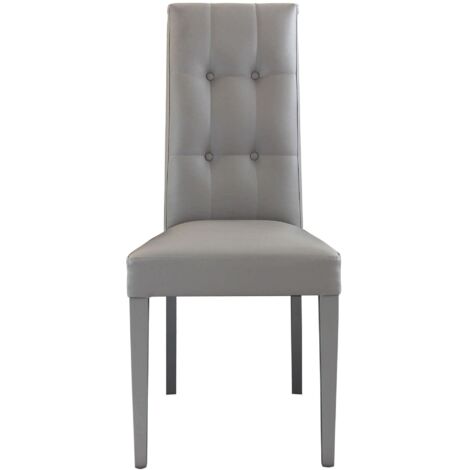 JACQUELYN - sedia moderna ecopelle con 4 bottoni