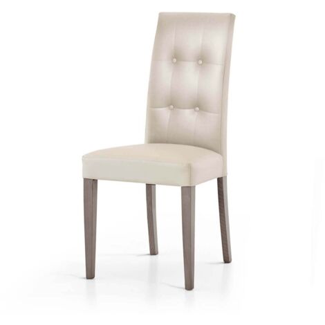 JACQUELYN - sedia moderna ecopelle con 4 bottoni