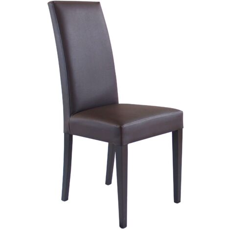 JACQUELYN - sedia moderna ecopelle con gambe antracite