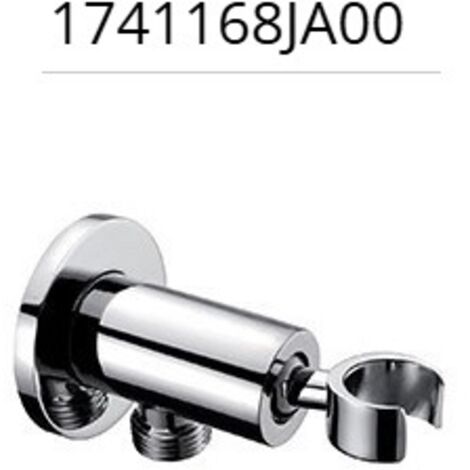 Jacuzzi - supporto doccia tondo inclinabile, con presa acqua - cromo lucido