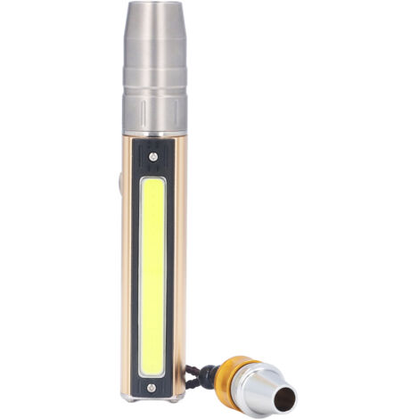 Jade-Edelstein-Betrachtungslampe, 3 LEDs + 1 COB, 2600-mAh-Akku aus Aluminiumlegierung, USB-aufladbar