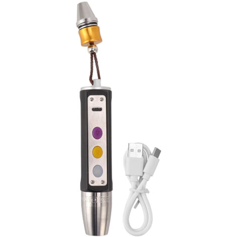 Jade-Schmuckidentifizierungsleuchte, 3 einstellbare LED-Lichtquellen, schwarz
