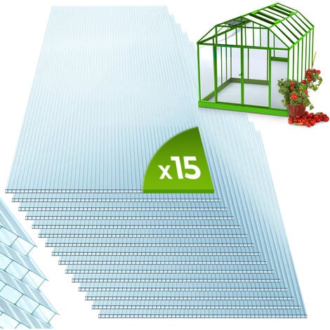 Jeu complet de plaques de polycarbonate 4mm pour serre de jardin 15,03m²  Green Protect