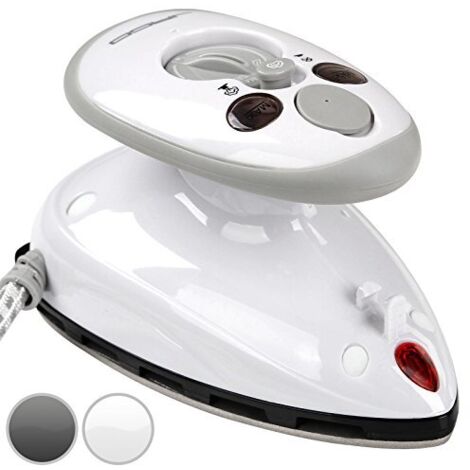 NOVA Jago® Mini Plancha - de Vapor, 100-240 V, con Temperatura Ajustable, 260-420 W, Portátil, Compacta, Ligera, con Taza de Medición, Color Blanco - Plancha de Viaje, Ferro, Alisadora para Ropa