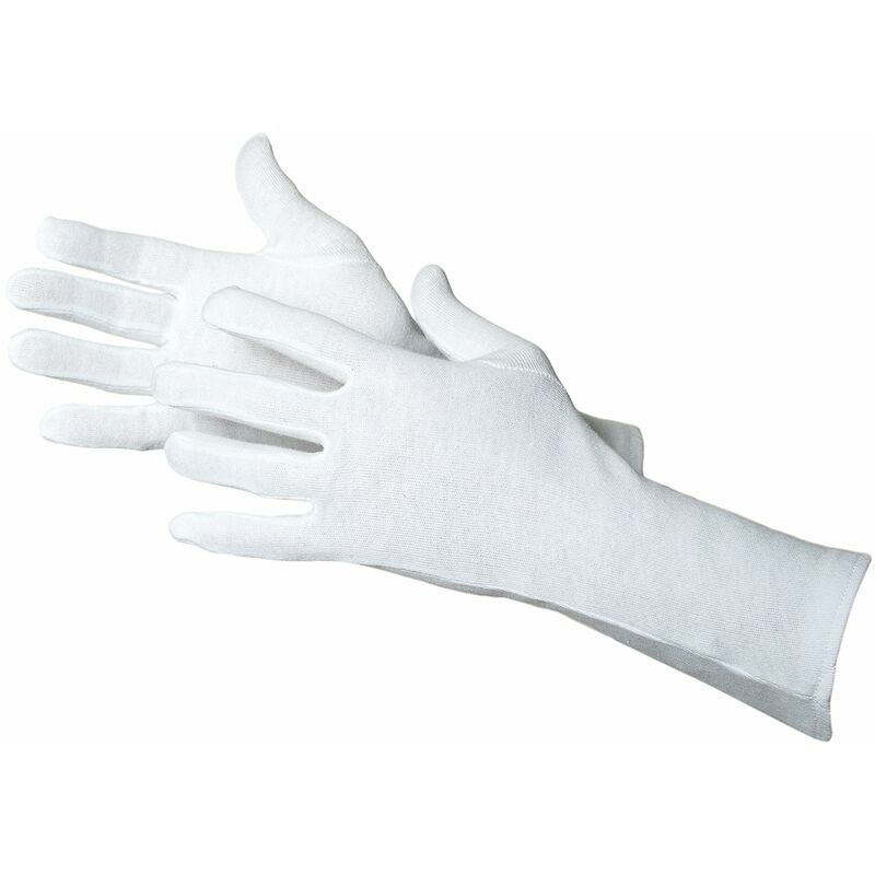 Image of JAH - Blanco:Tex 3101 - Guanti in cotone oekotex, peso medio, 35 cm, colore: bianco, taglia 10