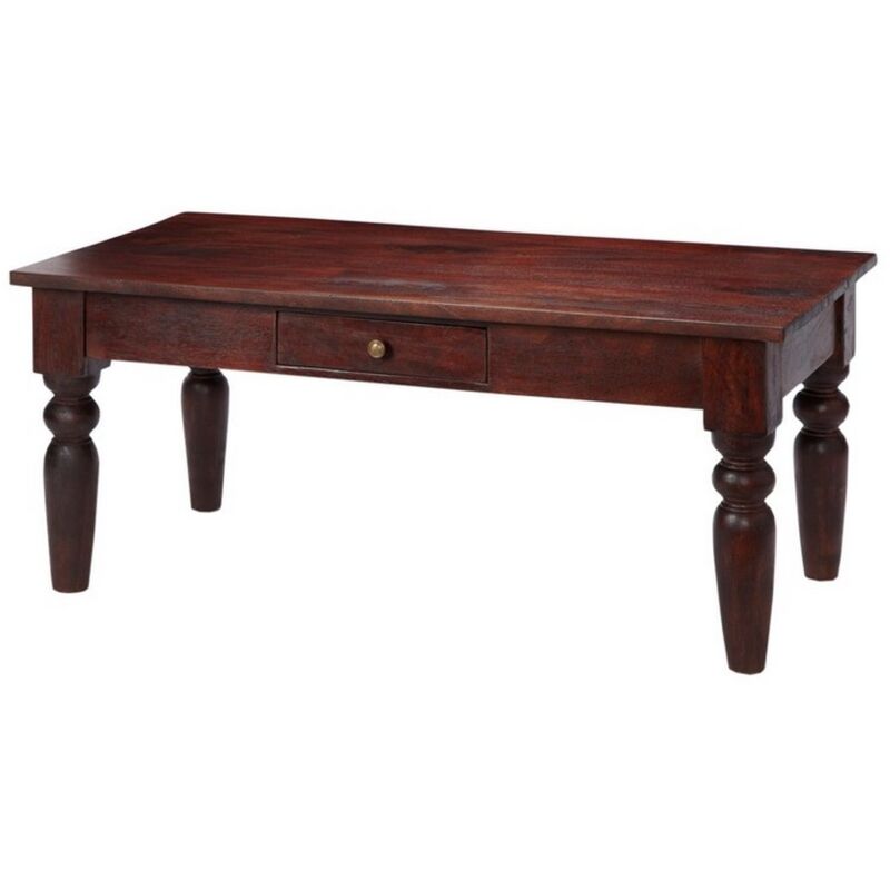 Jaipur Dark Mango Coffee Table - Solid Mango Wood - L55 x W45 x H110 cm