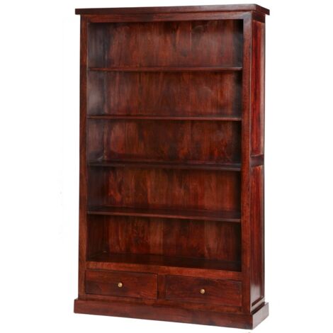 Jaipur Dark Mango Large Bookcase - Solid Mango Wood - L35 x W110 x H180 cm
