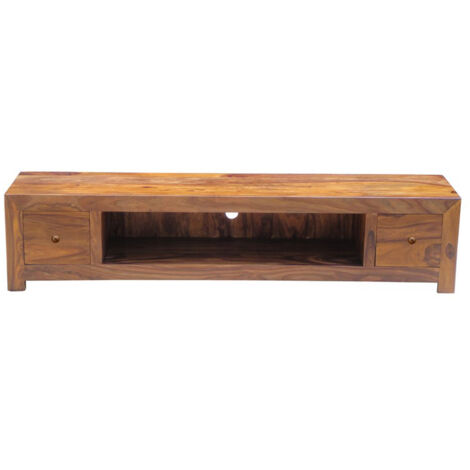Jaipur Large Plazma with Drawer - Sheesham Wood - L40 x W200 x H45 cm - Honey Dark Finish