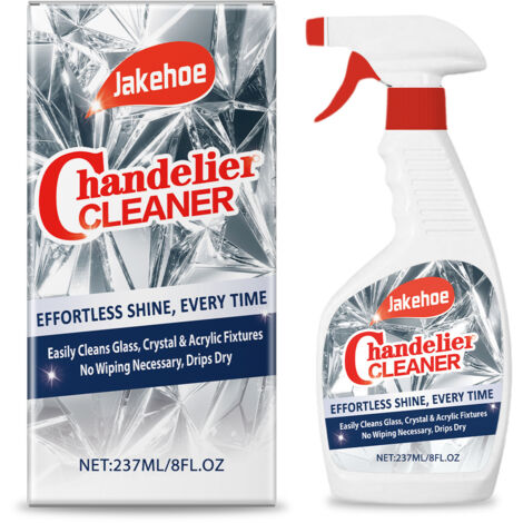 JAKEHOE Kronleuchterreiniger, Reinigungsspray für Kristallleuchter und -lampen, einfache und zuverlässige Reinigung, keine Demontage erforderlich, sorgt für klares und helles Licht, 230 ml