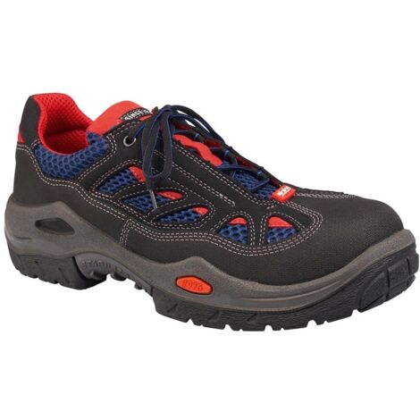 Jalas Sicherheitshalbschuh 3700R Respiro S2 ESD SRB Gr.42 schwarz/blau/rot